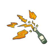 Cartoon Champagne Bottle N9