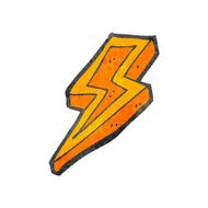 decorative cartoon lightning bolt