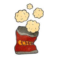 retro cartoon potato chips bag