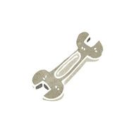 retro cartoon spanner