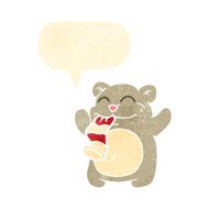 retro cartoon cute teddy bear