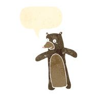 retro cartoon bear