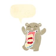 retro cartoon teddy bear