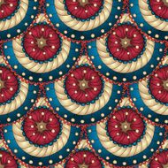 Seamless geometric pattern in &quot;fish scale&quot; design