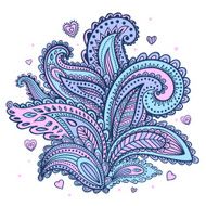 Beautiful Indian floral paisley ornament