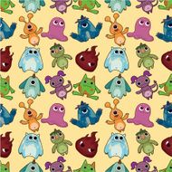 seamless monster pattern N23