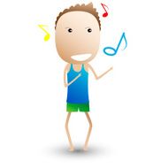 Dance musical composition funny cartoon cartoon vector N2