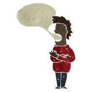 retro cartoon talking man
