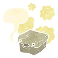 retro cartoon box character