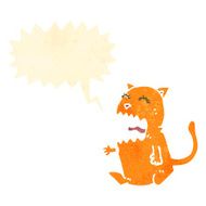 retro cartoon angry cat