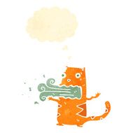 retro cartoon burping cat N2