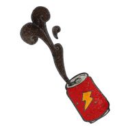 retro cartoon soda can
