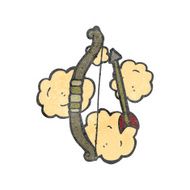 retro cartoon bow and arrow N2