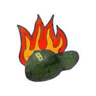 retro cartoon burning school cap