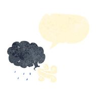 retro cartoon rain cloud N2