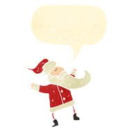 retro cartoon santa claus