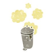 retro cartoon garbage can