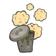 retro cartoon garbage can N2