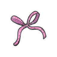 retro cartoon decorative bow
