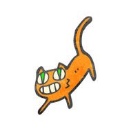retro cartoon funny cat N2