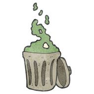 retro cartoon garbage can N5