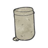 retro cartoon flip top bin