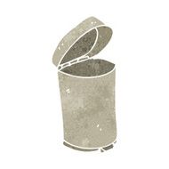 retro cartoon flip top bin N3