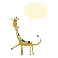 retro cartoon giraffe