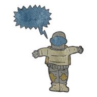 retro cartoon astronaut N3