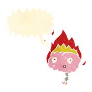 retro cartoon brain on fire N2