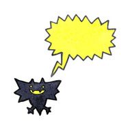 retro cartoon little halloween bat