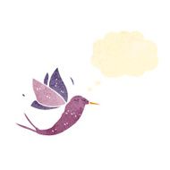 hummingbird retro cartoon N2