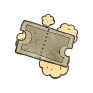 retro cartoon movie ticket