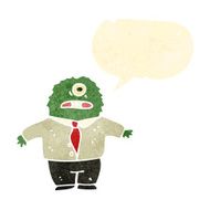 retro cartoon monster boss