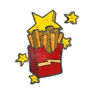 retro cartoon junk food