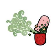 retro cartoon pill