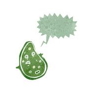 retro cartoon germ with speech bubble N4