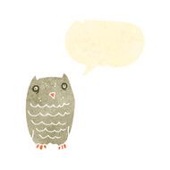 retro cartoon owl N2