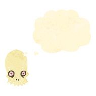 retro cartoon skull