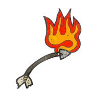 Flaming Arrow Cartoon N10