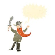 retro cartoon viking