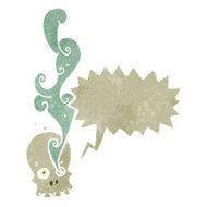 retro cartoon spooky skull N2