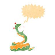retro cartoon hissing snake