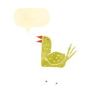 funny bird retro cartoon N3