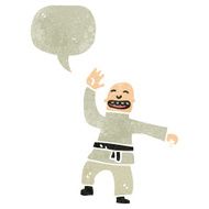 retro cartoon karate expert
