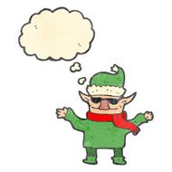 retro cartoon christmas elf N2