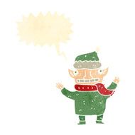 retro cartoon little elf