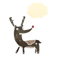 red nosed reindeer retro cartoon N3
