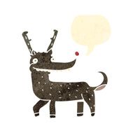 red nosed reindeer retro cartoon N4