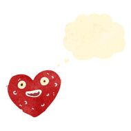 ugly heart retro cartoon